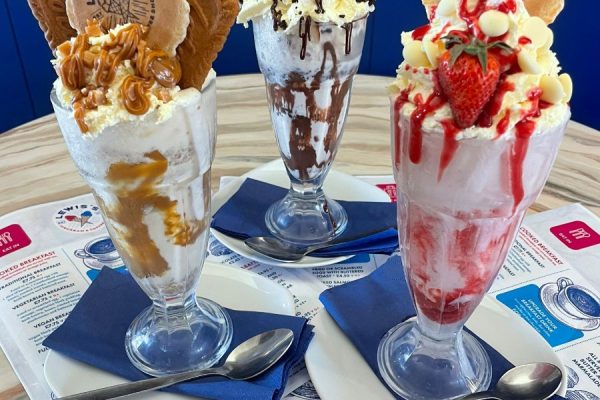 Variety of sundaes at Lewis's Ice Cream & Coffee Shop Morecambe