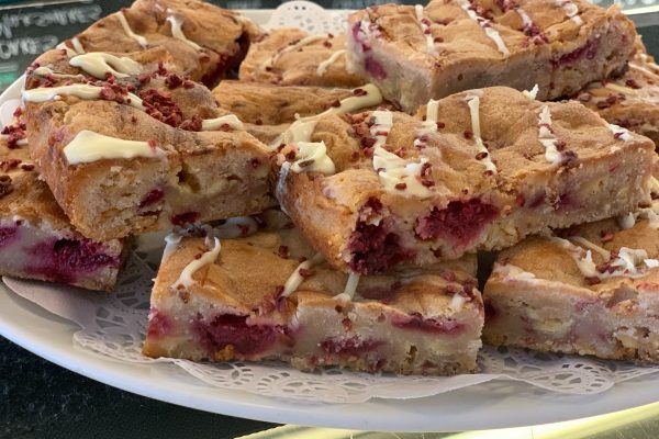 Homemade blondies available to buy from Lewis's Ice Cream Cafe Morecambe