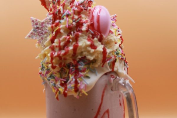 Freakshakes served at Lewis's Cafe in Morecambe