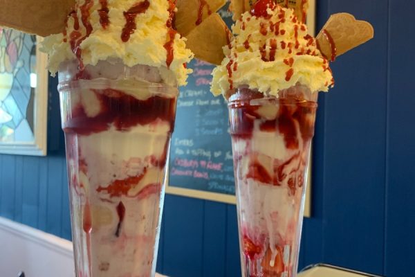 Smoothies, milkshakes and sundaes served at Lewis's Ice Cream & Coffee Shop