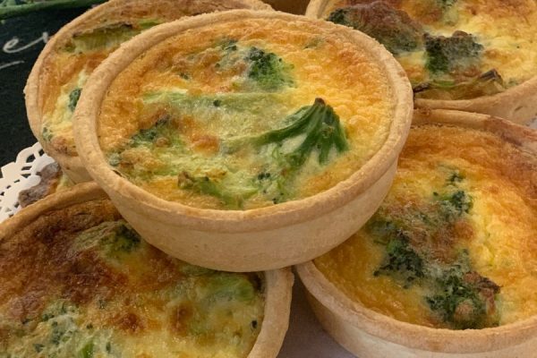 Quiche served hot or cold at Lewis's Cafe of Morecambe