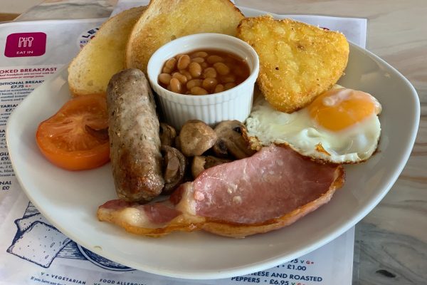 Full English Breakfast at Lewis's Cafe in Morecambe
